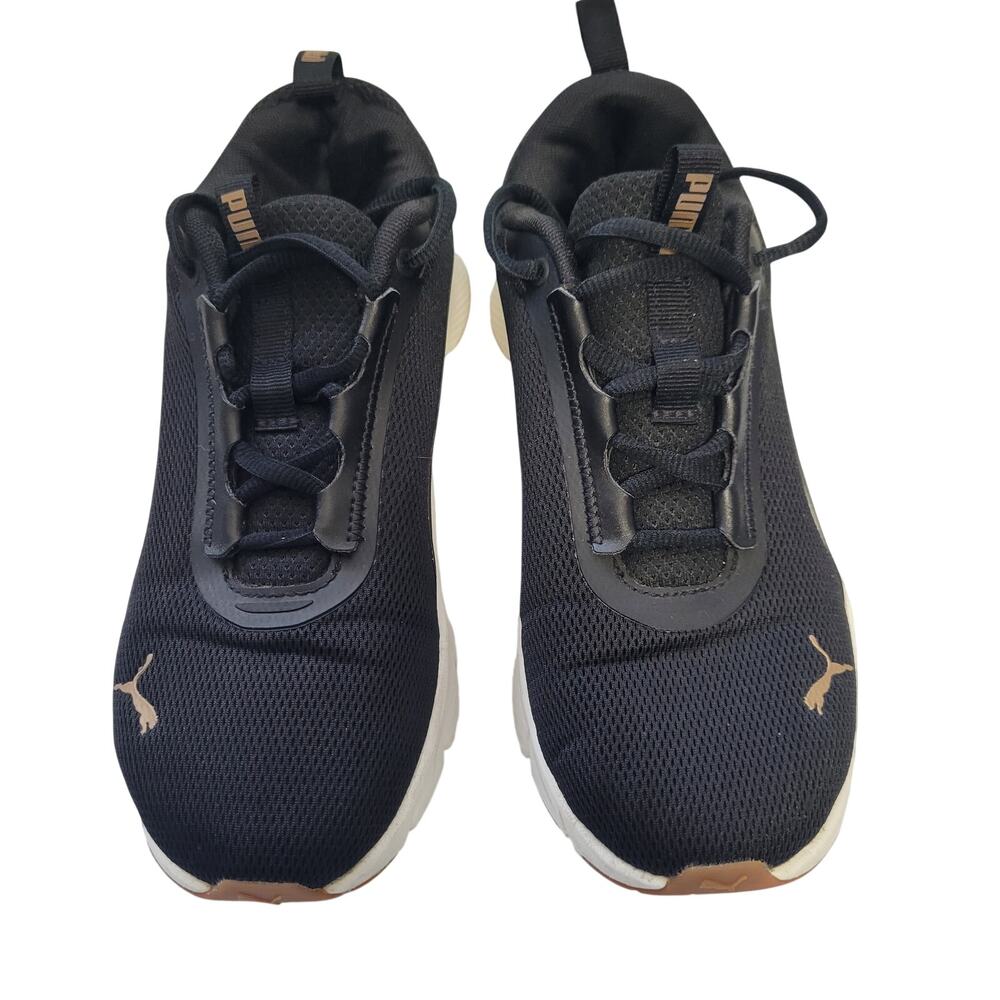 Puma Women's Focus Lite Black With Gold Accents Sneakers Size 7.5  6326-2925